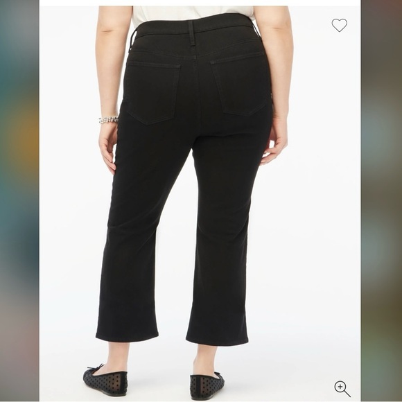 NEW J. Crew Petite High Rise Flare Crop Jean in All Day Stretch 35P BLACK - Picture 4 of 12